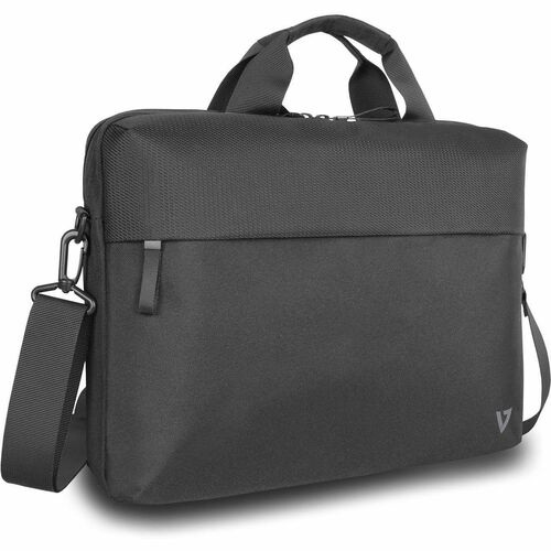 Sacoche de transport V7 CTP14-ECO2 - Briefcase Style pour 35,8 cm (14,1 ") Ordinateur Portable - Noir - Polytéréphtalate d