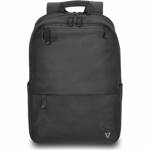 V7 Eco-Friendly Estojo de transporte (Mochila) para 39.6 cm (15.6") para 40.6 cm (16") Notebook - Preto - Alça de ombro - 