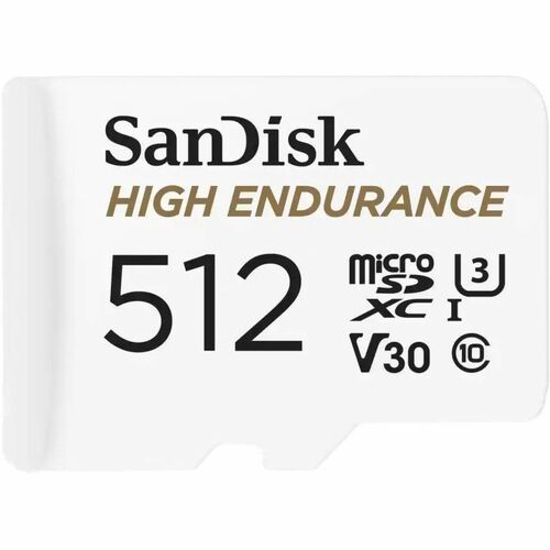 SanDisk High Endurance SDSQQNR-512G-GN6IA 512 GB Class 10/UHS-I (U3) V30 microSDXC - 1 Pack - 100 MB/s Read - 40 MB/s Write