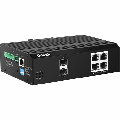 D-Link DIS-F200G DIS-F200G-6PS-E 4 Ports Manageable Ethernet Switch - Gigabit Ethernet - 10/100/1000Base-T, 1000Base-X - 2