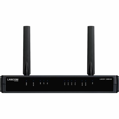 Lancom 1800VAW Wi-Fi 6 IEEE 802.11 a/b/g/n/ac/ax Ethernet, VDSL, VDSL2, ADSL2+, ADSL, ADSL2 Modem/Wireless Router - Dualba