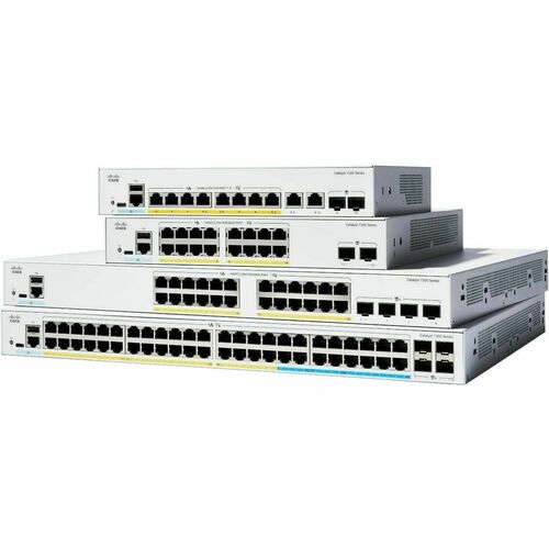 Cisco Catalyst 1300 C1300-48P-4G 48 Ports Manageable Ethernet Switch - Gigabit Ethernet - 10/100/1000Base-T, 1000Base-X - 