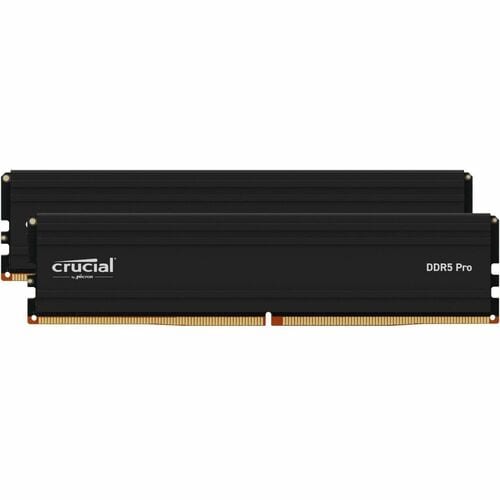 Micron Pro 64GB (2 x 32GB) DDR5 SDRAM Memory Kit - For Desktop PC - 64 GB (2 x 32GB) - DDR5-5600/PC5-44800 DDR5 SDRAM - 56