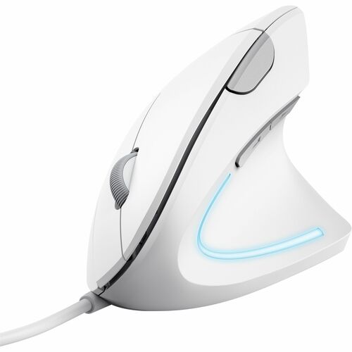 Trust Verto Maus - USB 2.0 - Optisch - 6 Taste(n) - Weiß - Kabel - 1600 dpi Auflösung - Scroll-Rad - Groß Hand-/Handfläche