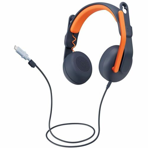 Logitech Zone Learn Wired On-ear Stereo Headset - Classic Blue - Binaural - Circumaural - 131.1 cm Cable - Omni-directiona