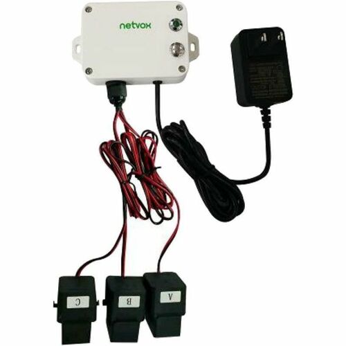 netvox R718N315D Wireless 3-Phase Current Meter with 3 x 150A Clamp-On CT (DC powered) - 11.2 cm Height x 3.2 cm Width