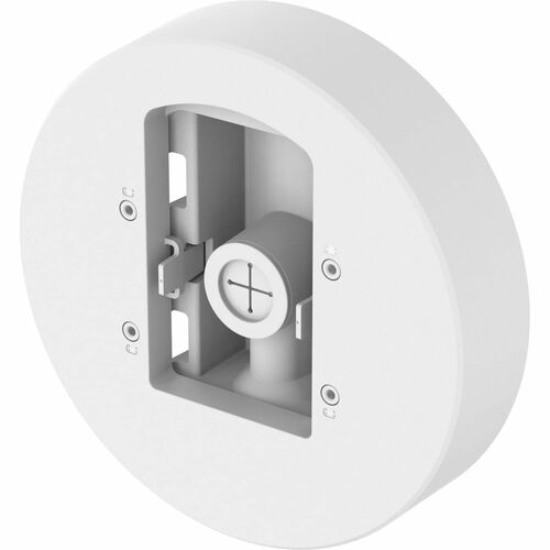 Hanwha Pole Mount for Camera - White - Aluminum, Plastic