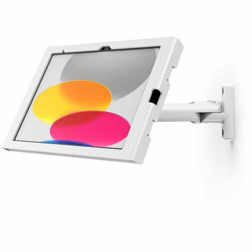 Compulocks iPad 10.9" 10th Gen Swell Enclosure Swing Wall Mount White - High-Grade Metal Enclosure, Tilt, Pan, and Swing f