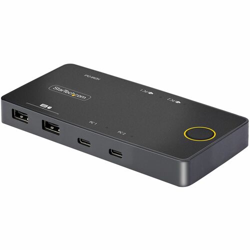 StarTech.com 2-Port USB-C KVM-Switch, Ein 4K 60Hz HDMI Monitor, Dual 100W Power Delivery Pass-Through Ports, USB Betrieben