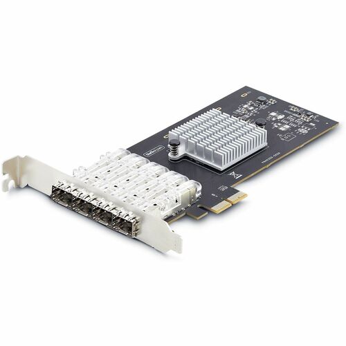 StarTech.com 4-Port GbE SFP Network Card, PCIe 2.0 x2 (x4, x8, x16 Compatible), Intel I350-AM4, Copper/Fiber Optic, Gigabi