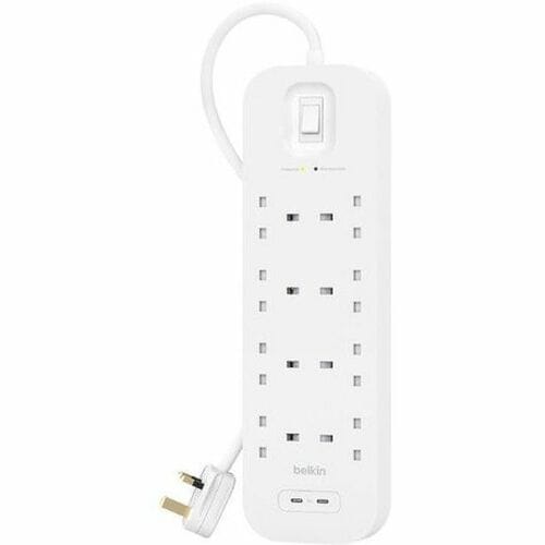 Belkin Connect Überspannungsschutz - 8, 2 x USB Typ C - 900 J - 2 m