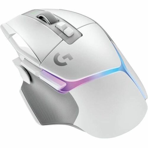 Logitech G G502 X PLUS 游戏鼠标 - A 型 USB - 光学机械 - 13 按钮 - 13 可编程按钮 - 白 - 无线 - 可充电 - 25600 dpi - 右旋转