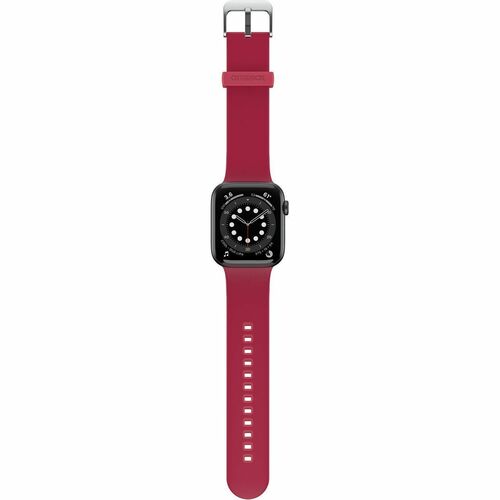 OtterBox Adjustable Smartwatch Band - Buckle Attachment - Rouge Rubellite - Silicone, Stainless Steel, Silicon