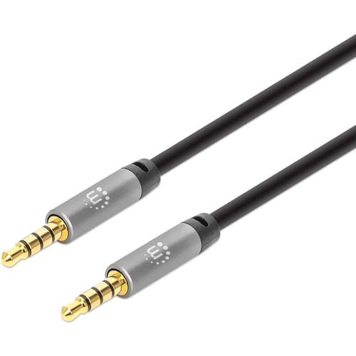 Manhattan 355995 2m AUX Cable de audio - Cable for Dispositivo de audio, Sistema del Sonido, Auricular, Altavoz, Smartphon