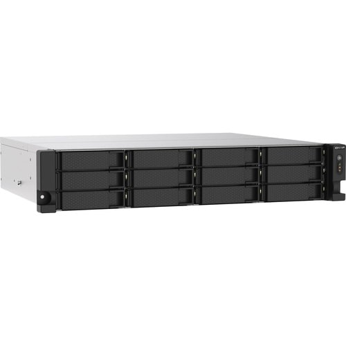 QNAP, QNAP TS-1273AU-RP-8G SAN/NAS Storage System - AMD Ryzen V1500B Quad-core (4 Core) 2.20 GHz - 12 x HDD Supported - 0 