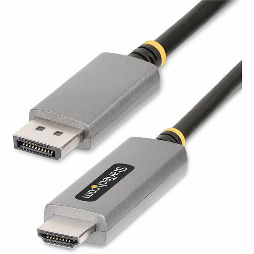 StarTech.com 6ft (2m) DisplayPort to HDMI Adapter Cable, 8K 60Hz, 4K 144Hz, HDR10, DP 1.4 to HDMI 2.1 Active Video Convert