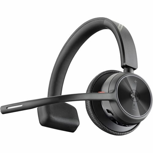 Poly Voyager 4300 UC 4310 Wired/Wireless Over-the-head, On-ear Mono Headset - Black - Microsoft Teams Certification - Goog