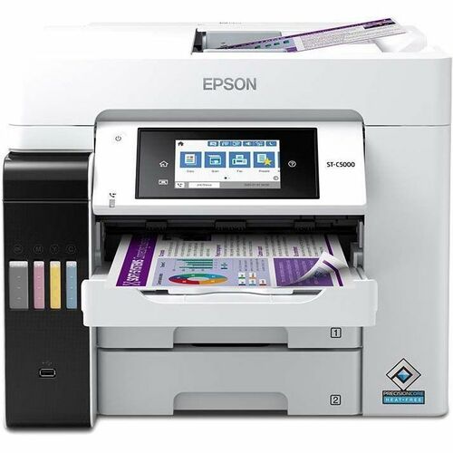 Epson WorkForce ST-C5000 Wireless Inkjet Multifunction Printer - Color - Copier/Fax/Printer/Scanner - 4800 x 1200 dpi Prin