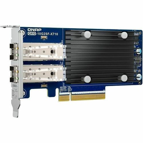 QNAP QXG-10G2SF-X710 10Gigabit Ethernet Card for Server - 40GBase-R2, 50GBase-R2 - SFP+ - Plug-in Card - PCI Express 3.0 x