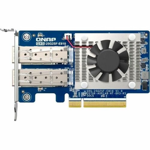 Carte 25Gigabit Ethernet pour Ordinateur, Server, Station de travail - QNAP QXG-25G2SF-E810 - 25GBase-X - SFP28 - Carte En