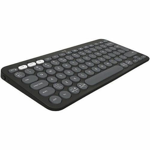 Logitech Pebble Keys 2 K380s Keyboard - Compact - Wireless Connectivity - USB Interface - English (US) - Tonal Graphite - 