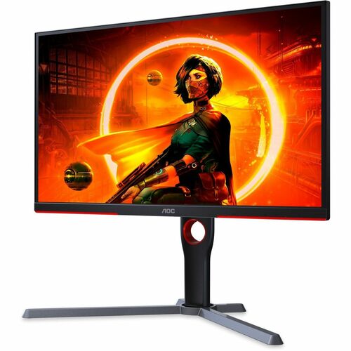 AOC U27G3X 27" Class 4K UHD Gaming LCD Monitor - Black Red - 27" Viewable - Fast IPS - 3840 x 2160 - 1.07 Billion Colors -