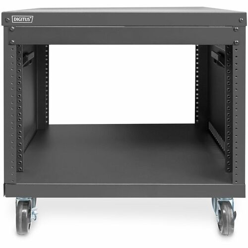 Digitus 8U Enclosed Cabinet Rack Cabinet for Equipment Rack, Network Equipment - Black - Sheet Steel - 136 kg Maximum Weig