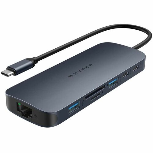 Targus HyperDrive HD4006GL USB Type C Docking Station - Charging Capability - Memory Card Reader - SD - Midnight Blue - 2 
