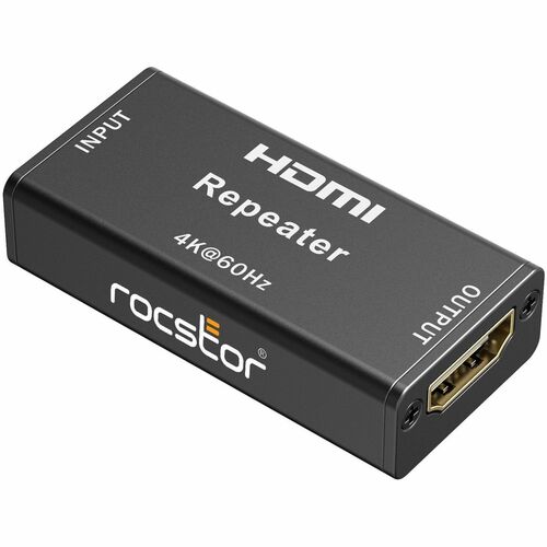 Rocstor TrueReach 4Kx2K HDMI Repeater Extender - HDMI2.0 Signal Booster & Video Amplifier - Up to 132 ft (40m) 1080p, 4K@3