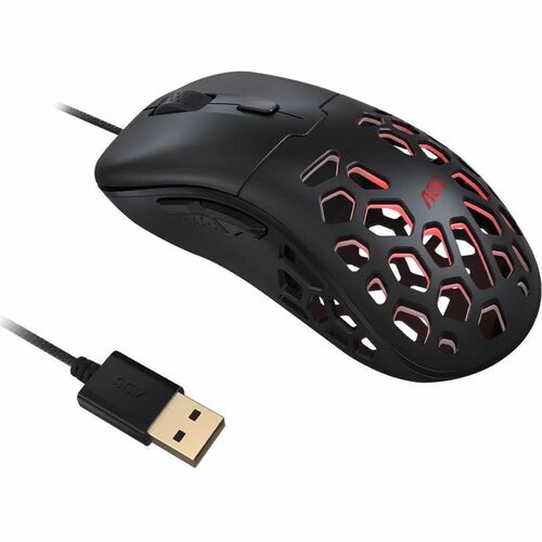 MOUSE GAMER AOC ULTRALEVE PIXART 3389 16000 DPI RGB GM510