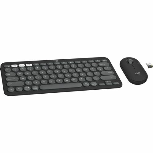 Logitech Pebble 2 Combo 键盘鼠标 - 英文 - A 型 USB 无线 蓝牙 键盘 - 键盘/键盘颜色: 灰 - A 型 USB 无线 蓝牙 鼠标 - 光学 - 4000 dpi - 滚轮 - 指点设备颜色: 灰 - 搜索