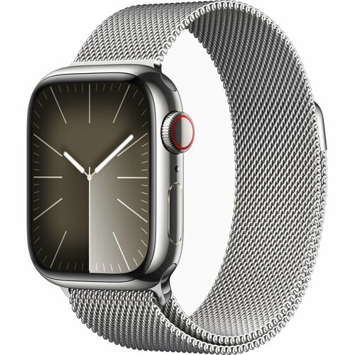 Watch Series 9 GPS + Cellular - 41mm Silver Stainless Steel Case with Silver Milanese Loop