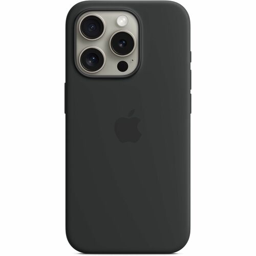 Apple Case for Apple iPhone 15 Pro Smartphone - Black - Silky, Soft-touch - Scratch Resistant, Drop Resistant - Silicone, 