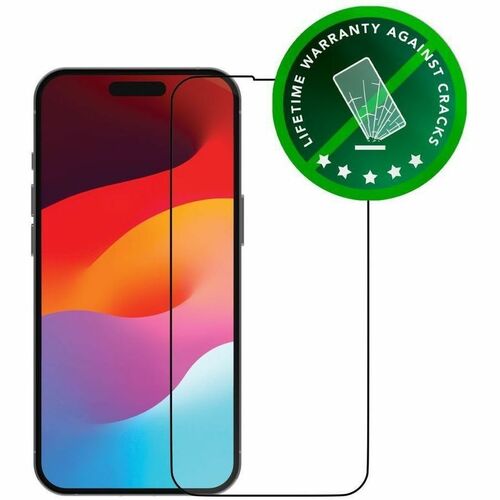 dbramante1928 ApS eco-shield 9H Plastic Screen Protector for iPhone 15 Plus - Black Edge - 30 / Carton - For OLED iPhone 1