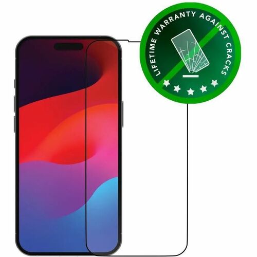 dbramante1928 ApS eco-shield 9H Recycled Polyethylene Terephthalate (R-PET) Screen Protector for iPhone 15 Pro - Black Edg