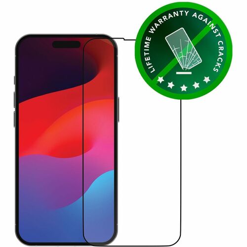 dbramante1928 ApS eco-shield 9H Plastic Screen Protector for iPhone 15 Pro - Black Edge - 60 / Carton - For OLED iPhone 15