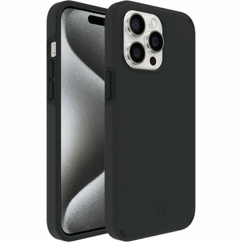 Incipio Duo Case for Apple iPhone 15 Pro Max Smartphone - Soft-Touch Texture - Black - Bump Resistant, Drop Resistant, Imp