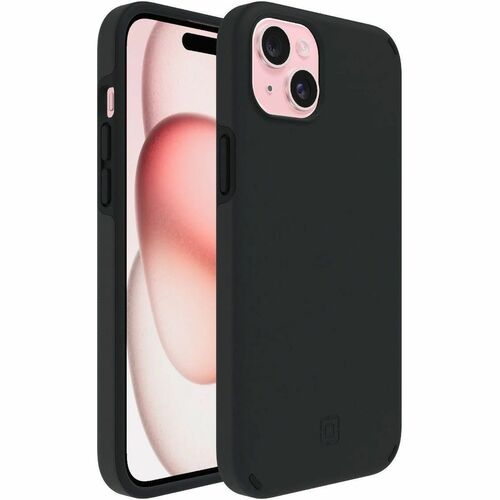 Incipio Duo Case for Apple iPhone 15 Plus Smartphone - Soft-Touch Texture - Black - Scratch Resistant, Bacterial Resistant