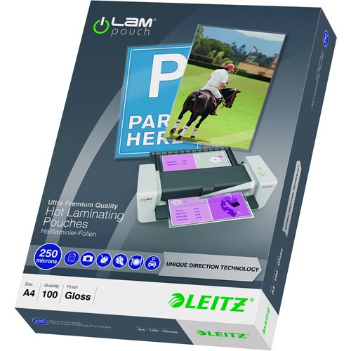 Leitz iLAM Laminating Pouch - Sheet Size Supported: A4 210 mm Width x 297 mm Length x 0.25 mm Thickness - Laminating Pouch