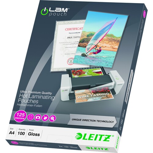 Leitz iLAM Laminating Pouch - Sheet Size Supported: A4 210 mm Width x 297 mm Length x 0.13 mm Thickness - Laminating Pouch