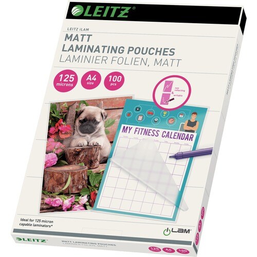 Leitz iLAM Laminating Pouch - Sheet Size Supported: A4 210 mm Width x 297 mm Length - Laminating Pouch/Sheet Size: 125 µm 