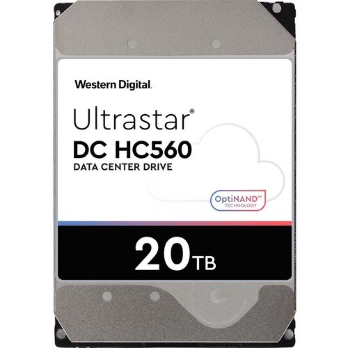 Disque dur WD Ultrastar DC HC560 WUH722020BL5201 - 3.5" Interne - 20 To - Enregistrement magnétique conventionnel (CMR) Me