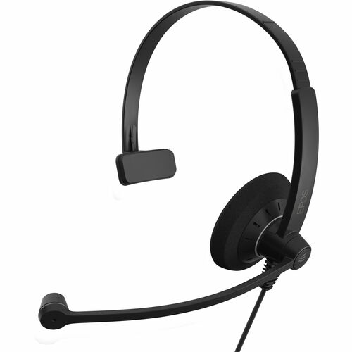 EPOS IMPACT SC 30 Wired On-ear Mono Headset - Black - Monaural - Electret, Condenser, Noise Cancelling, Uni-directional Mi