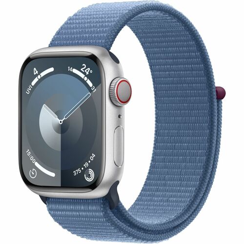Apple Watch Series 9 Smart Watch - 4.10 cm (1.61") Case Height - 3.50 cm (1.38") Case Width - Silver Case Color - Winter B