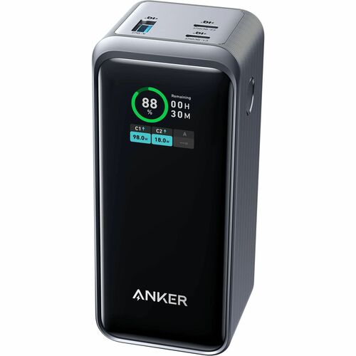 ANKER Prime 20,000mAh Power Bank (200W) - For iPhone, Smartphone, MacBook Air, AirPod - 20000 mAh - 3 x USB - Black