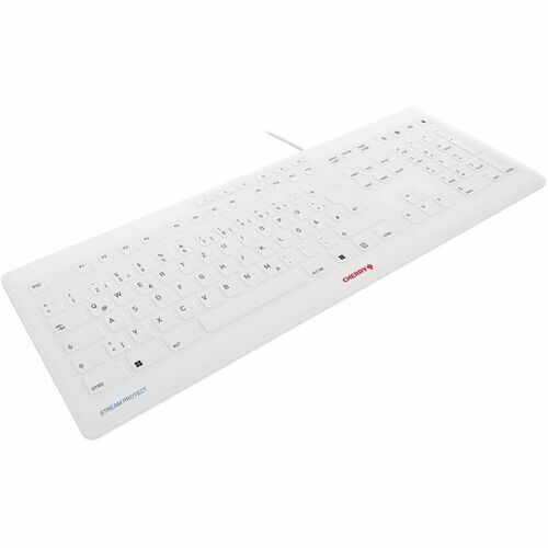 CHERRY STREAM PROTECT Keyboard - Cherry Stream Wired Keyboard With High Quality Protective Silicone Membrane, White