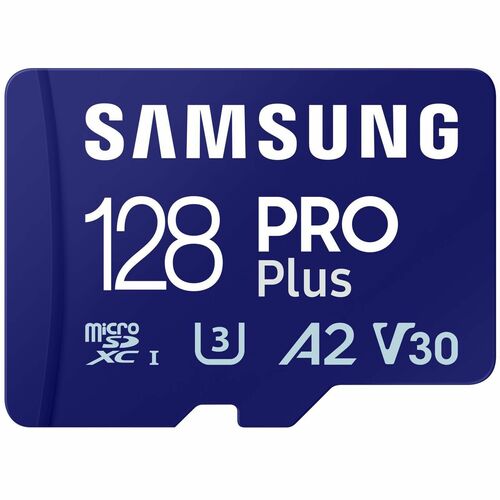 Carte microSDXC Samsung PRO Plus MB-MD128S - 128 Go - Classe 10/UHS-I (U3) - V30 - 180 Mo/s en Lecture - 130 Mo/sSpaceen É