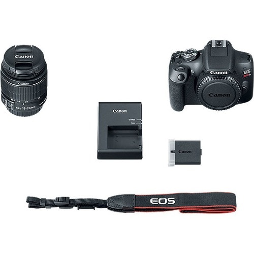 Cámara digital SLR con objetivo Canon EOS Rebel T7 - 24.1Megapíxel - 18mm-55mm - Enfoque Automático - 7.6cm (3")LCD - SLR 