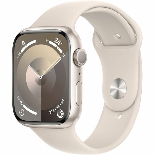 Apple Watch Series 9 智能手表 - 41 毫米 Case Height - 35 毫米 Case Width - 星光色 Case Color - 星光色 Band Color - 玻璃 Body Material - 铝 