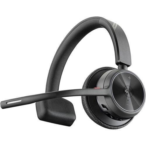 Poly Voyager 4300 UC 4310 Wired/Wireless Over-the-head, On-ear Mono Headset - Black - Microsoft Teams Certification - Goog